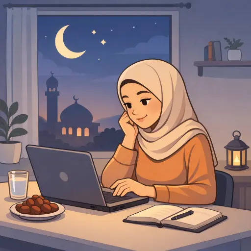 A young girl is working on a laptop.